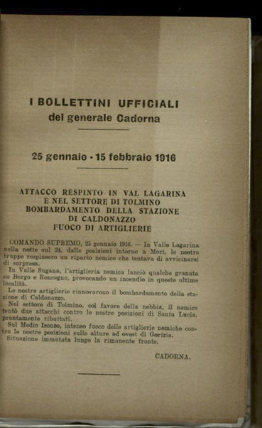 Il diario della nostra guerra : bollettini ufficiali dell'esercito e della marina